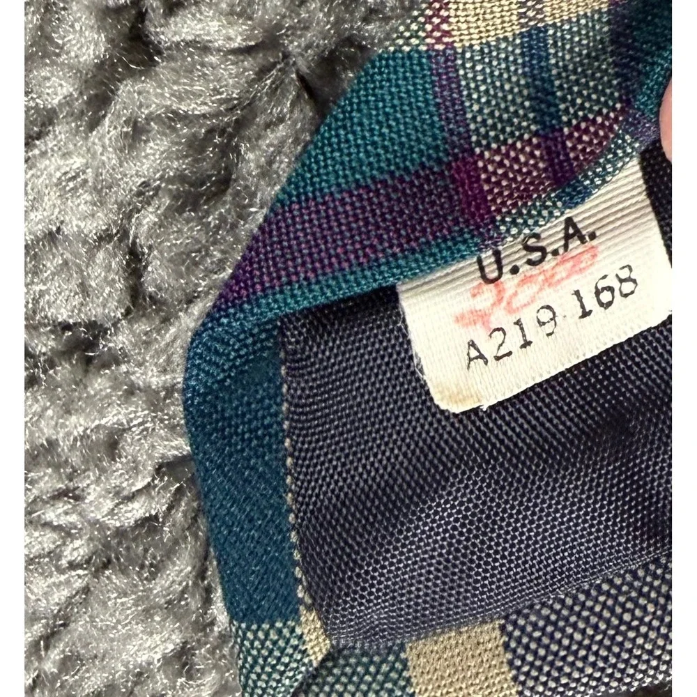 Pendleton Mens Plaid Wool Tie Navy Green Purple Tan Made in USA A219-168